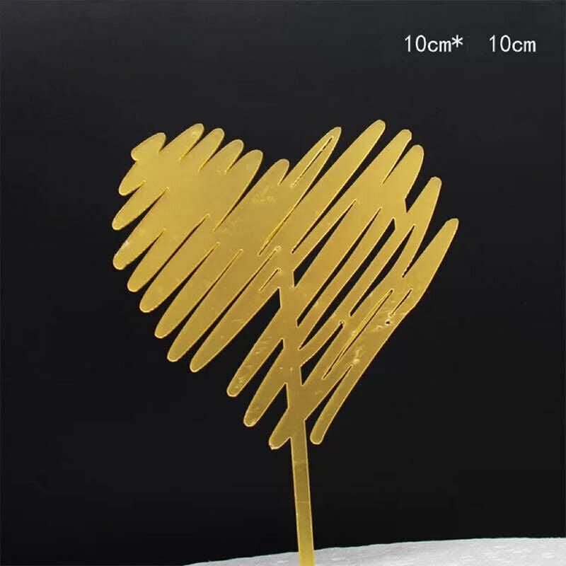 Happy Birthday Acrylic Cake Topper Cake Decoration Golden Silver Party - Black-Bicircle Birthday