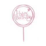 Happy Birthday Acrylic Cake Topper Cake Decoration Golden Silver Party - P24