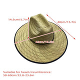 Handmade Braided Wide Brim Summer Straw Jazz Hat Beach Sun Protection Outdoor - Side View
