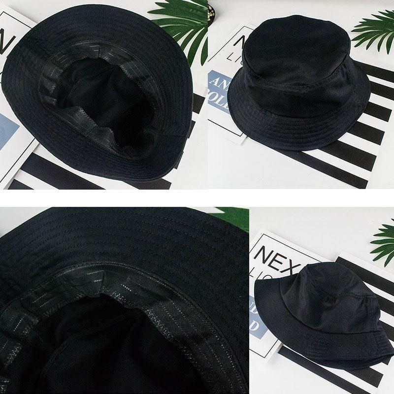 9 Colours Unisex Sun Bucket Hat Perfect for Outdoor Adventures - Black