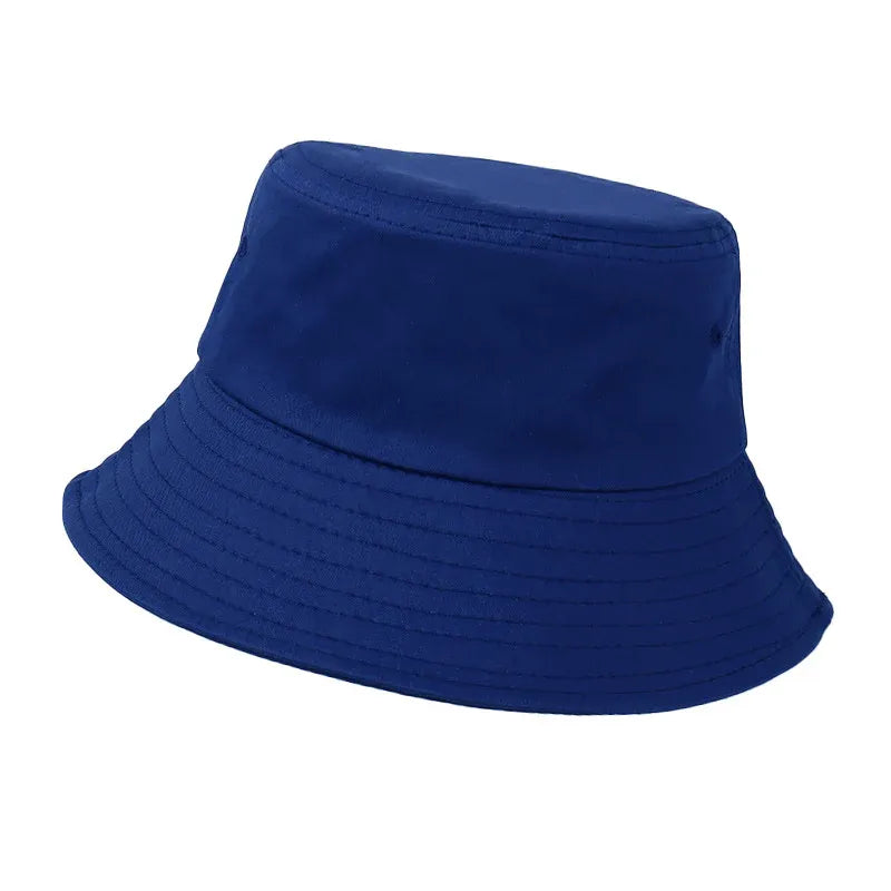 Unisex Men Women Washed Cotton Outdoor Camping Sports Bucket Hats Fisherman Hat - Blue 2