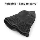 Unisex Men Women Washed Cotton Outdoor Camping Sports Bucket Hats Fisherman Hat - 45-Degree Angle
