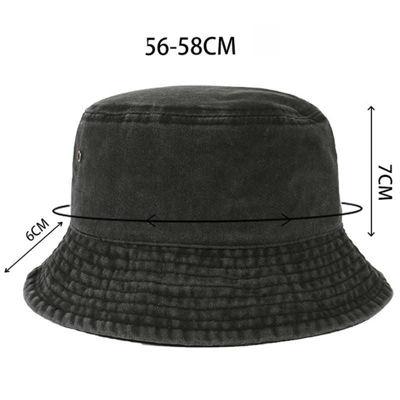 Unisex Men Women Washed Cotton Outdoor Camping Sports Bucket Hats Fisherman Hat - Grey