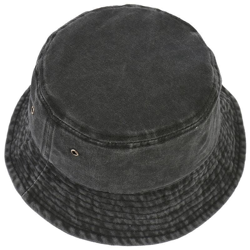 Unisex Men Women Washed Cotton Outdoor Camping Sports Bucket Hats Fisherman Hat - Grey