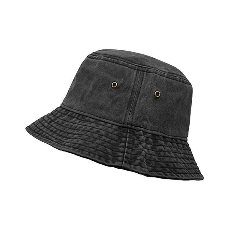 Unisex Men Women Washed Cotton Outdoor Camping Sports Bucket Hats Fisherman Hat - Orange