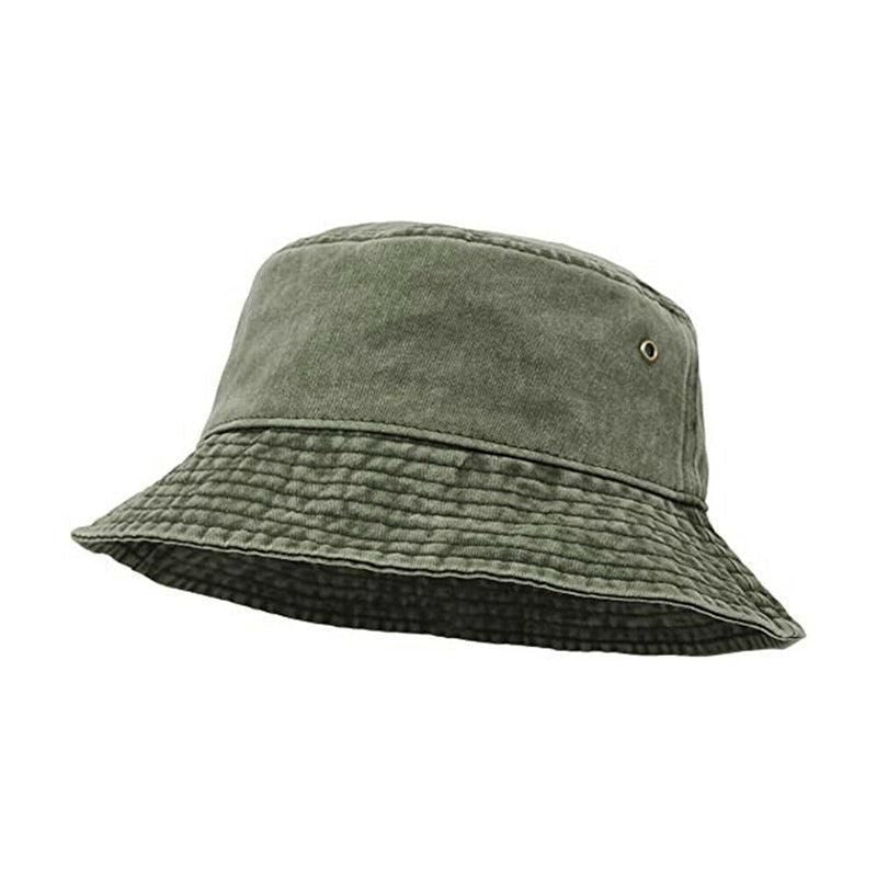 Unisex Men Women Washed Cotton Outdoor Camping Sports Bucket Hats Fisherman Hat - Orange