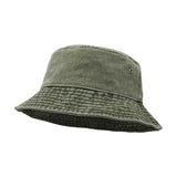 Unisex Men Women Washed Cotton Outdoor Camping Sports Bucket Hats Fisherman Hat - Orange - Extra Image
