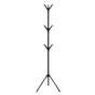 6Hooks Coat Stand Rack Clothes Hanger Hat Tree Jacket Umbrella Storage Organizer - Black