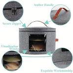 1-Piece Grey Felt Hat and Clothing Storage Case