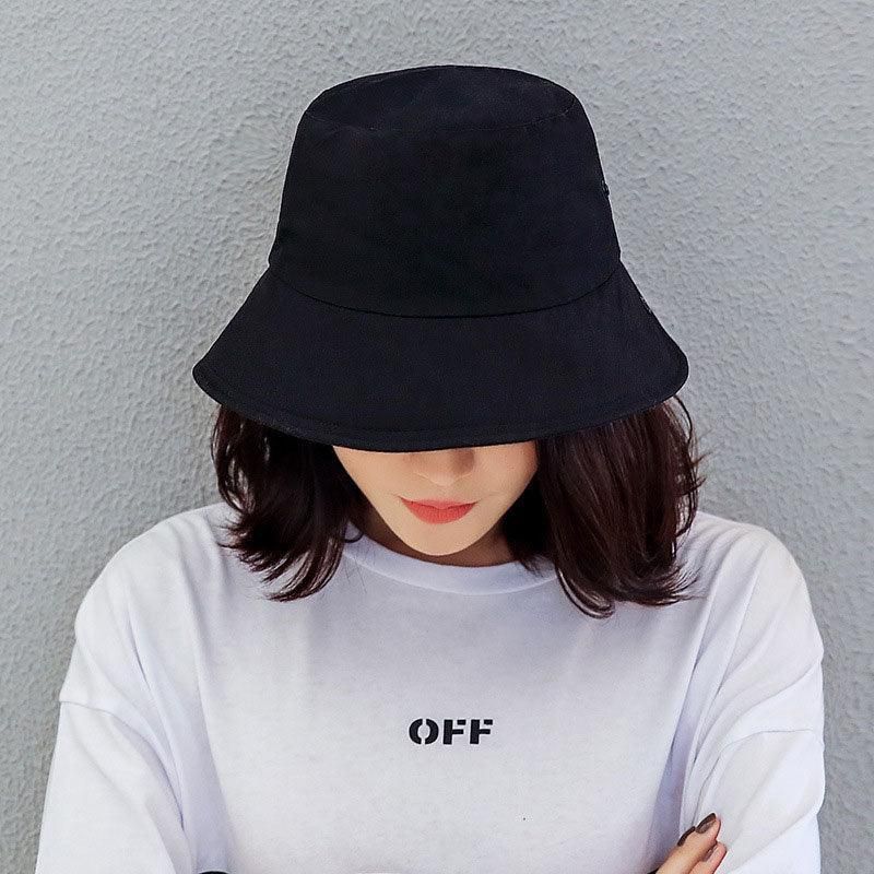 9 Colours Unisex Sun Bucket Hat Perfect for Outdoor Adventures - White