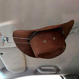 Car Hat Holder Spring Loaded Rack for Akubra Hard Hat Riding Helmet Storage - 45-Degree Angle