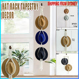 Boho Hand-Woven Macrame Hat Display Rack Hanging Cap Holder 1-3 Hat Rope hanger - D(2Hat Rope hanger)