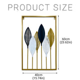 Simple Iron Wall Decoration Wall Hanging TV Background Dining Room Porch Decor - Side View