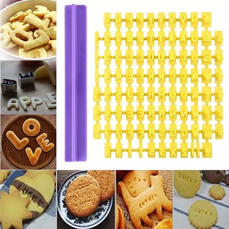 Fondant Cake Alphabet Letter Number Cookies Biscuit Stamp Embosser Molds Cutter
