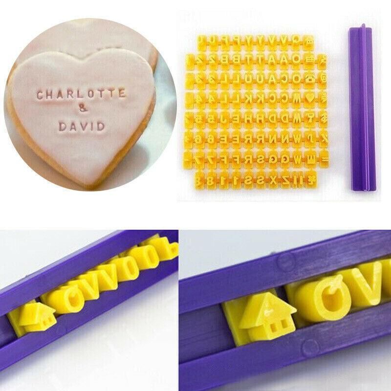 Fondant Cake Alphabet Letter Number Cookies Biscuit Stamp Embosser Molds Cutter