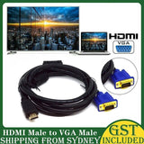 Hdmi Male To Vga Male Cable Adapter Monitor Lead Hd 15Pin 1080P Converter Laptop