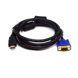 Hdmi Male To Vga Male Cable Adapter Monitor Lead Hd 15Pin 1080P Converter Laptop - Side View