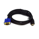 Hdmi Male To Vga Male Cable Adapter Monitor Lead Hd 15Pin 1080P Converter Laptop - 45-Degree Angle