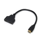Hdmi Splitter 1 In 2 Out Cable Adapter Converter 1080P Multi Display Duplicator