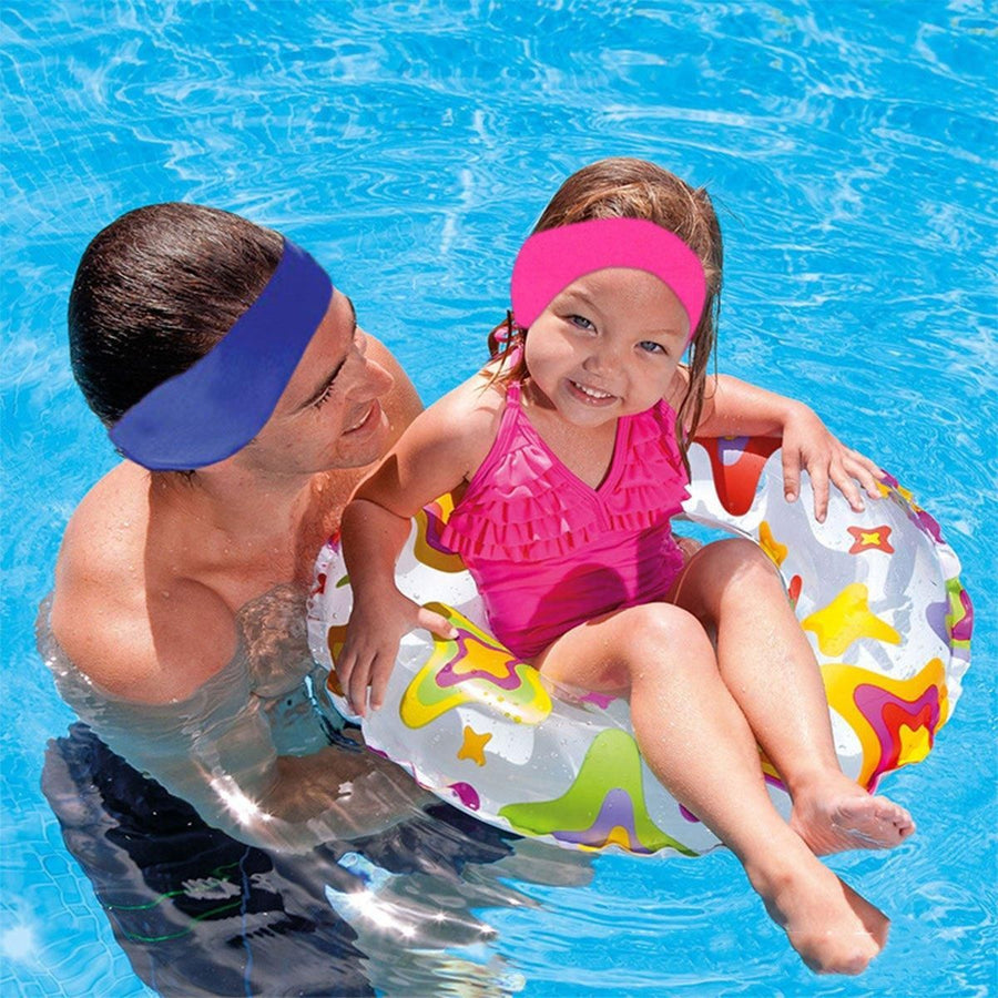 Adjustable Waterproof Swimming Headband for Ear Protection Unisex Diving Use - Purple-M