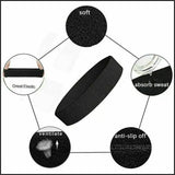 Wristbands Headband Sweatbands Sweat Band For Sport Tennis Badminton Yoga Cotton - Grey - Low Angle