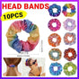 10-Piece Metallic Elastic Hair Tie Set