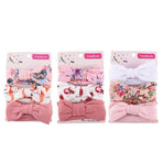 3PCS Soft Headband Wrap Set with Top Knot Single Bow Turban Style Hairbands - #2