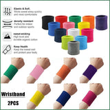Wristbands Headband Sweatbands Sweat Band For Sport Tennis Badminton Yoga Cotton - Yellow - 45-Degree Angle