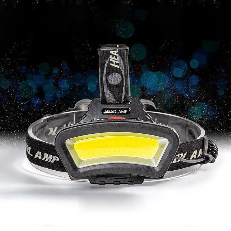 100000Lm USB Rechargeable COB+LED Headlamp Torch for Work