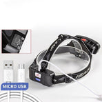 100000Lm USB Rechargeable COB+LED Headlamp Torch for Work