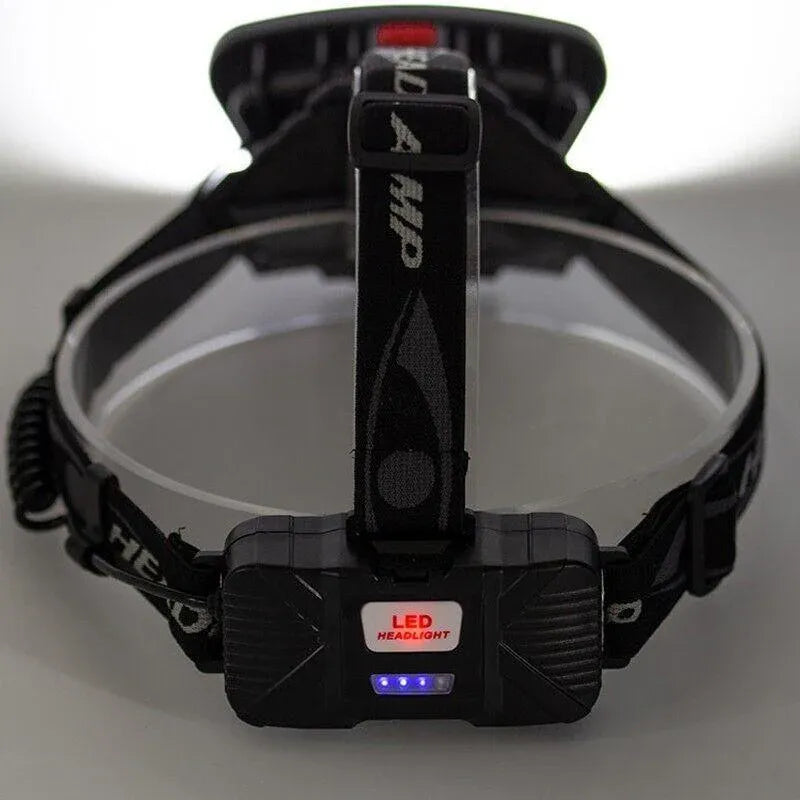 100000Lm USB Rechargeable COB+LED Headlamp Torch for Work