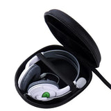 Earphone Case Headset Hard Carrying Box Headphone Storage Bag Black Universal - Top-Down View