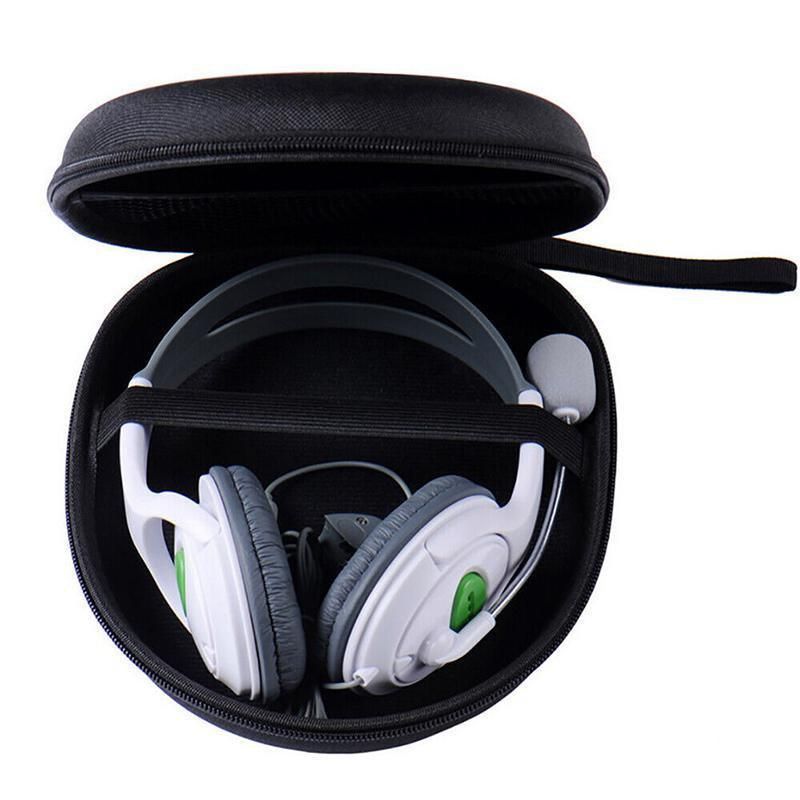 Earphone Case Headset Hard Carrying Box Headphone Storage Bag Black Universal