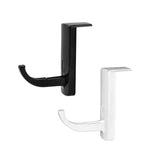 Universal Headphone Hook Desk Edge Mount Adhesive Headset Holder - White - Front View