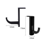 Universal Headphone Hook Desk Edge Mount Adhesive Headset Holder - White - Side View