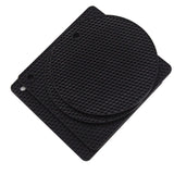4pcs Silicone Honeycomb Heat Resistant Mats Table Cup Pot Coasters Home Kitchen - Black