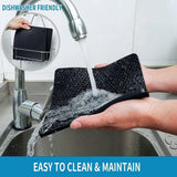 4pcs Silicone Honeycomb Heat Resistant Mats Table Cup Pot Coasters Home Kitchen - Blue - Low Angle