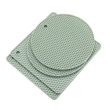 4pcs Silicone Honeycomb Heat Resistant Mats Table Cup Pot Coasters Home Kitchen - Red - Low Angle