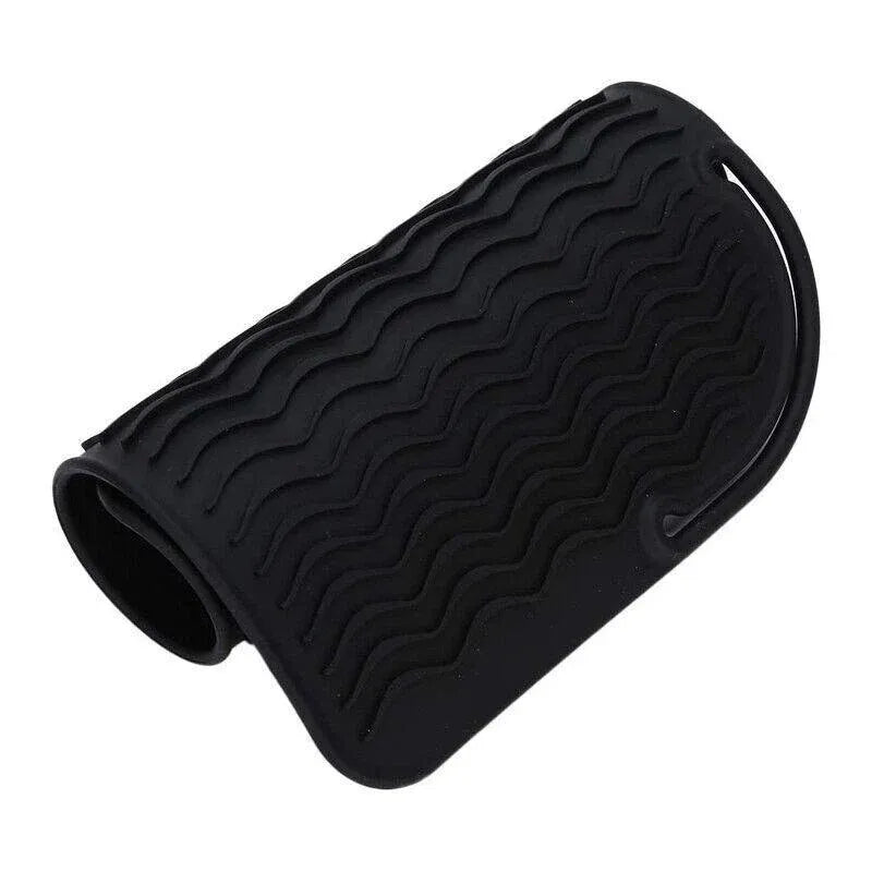 Hair Styling Tools Heat Resistant Mat for Curling Iron Flat Iron Straightener Pad - Black