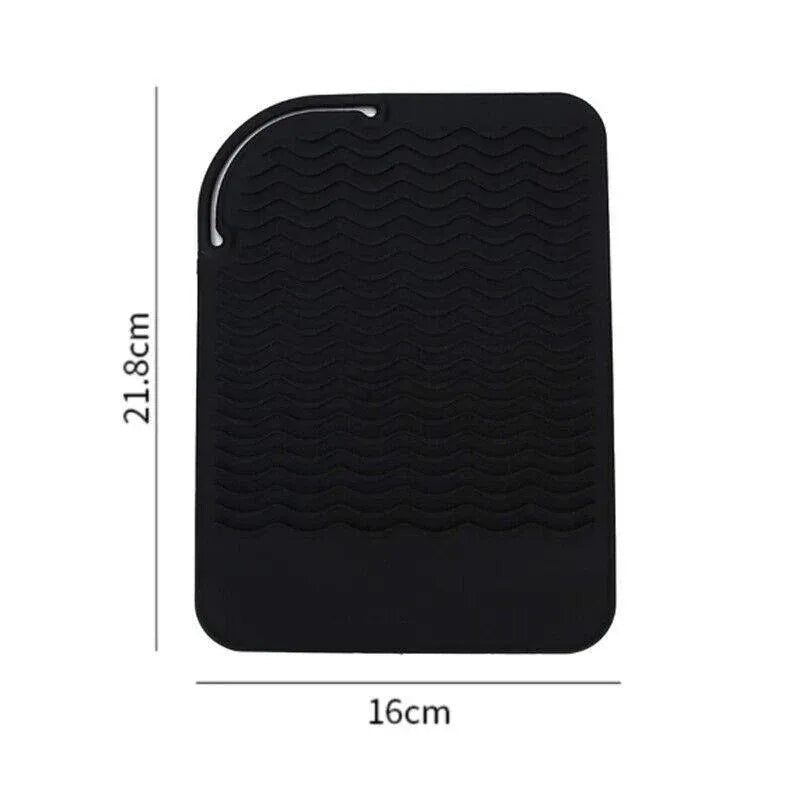 Hair Styling Tools Heat Resistant Mat for Curling Iron Flat Iron Straightener Pad - Grey