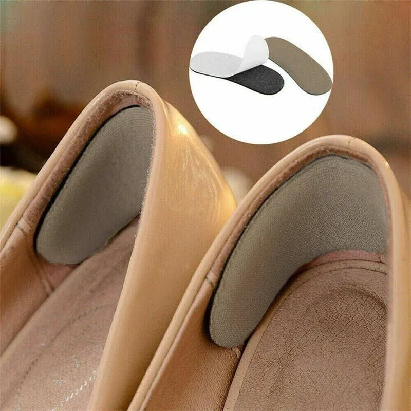 5 Pairs Sticky Fabric Shoe Pads Cushion Liner Grips Back Heel Inserts Insoles