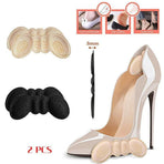 1Pair Thin Heel Insole Heel Protectors Heel Pads Shoe Liner Shoe Inserts Heel Grip - Black