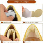 1Pair Thin Heel Insole Heel Protectors Heel Pads Shoe Liner Shoe Inserts Heel Grip - Black