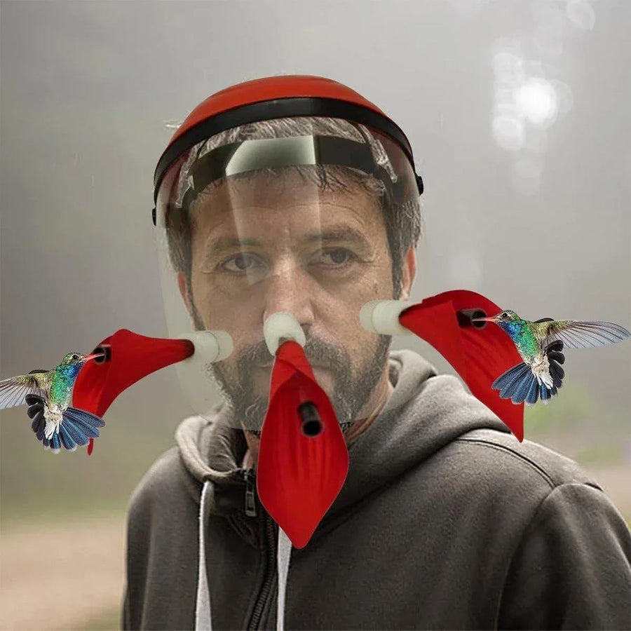 Outdoor Head Mounted Bird Feeder Portable Helmet Bird Feeder Wild Birds Feeding