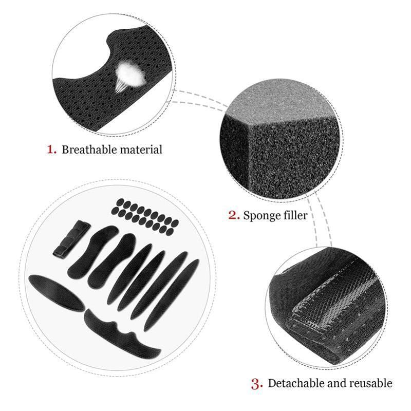 9 X Universal Bicycle Bike Cycling Helmet Padding Kit Replacement Foam Pads Set