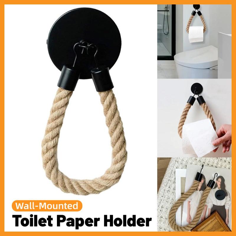 Black Wall Mounted Paper Towel Holder Hanging Roll Dispenser Kitchen Storage