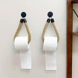 Black Wall Mounted Paper Towel Holder Hanging Roll Dispenser Kitchen Storage - 45-Degree Angle