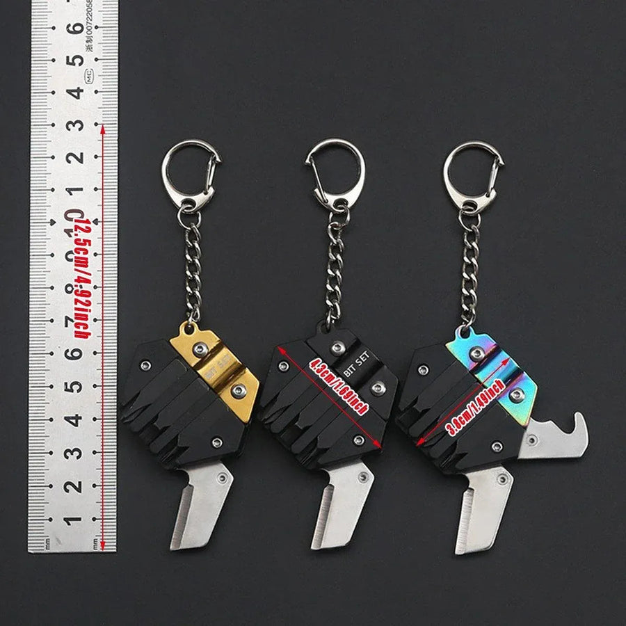 Multifunctional Hexagon Pocket Knife Outdoor Mini Tool Survival EDC Gear Kit - Gold