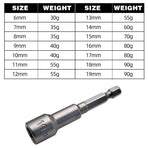 14 Pcs Magnetic Hex Socket Nut Driver Set, 1/4 Inch Hex Shank, 6-19mm