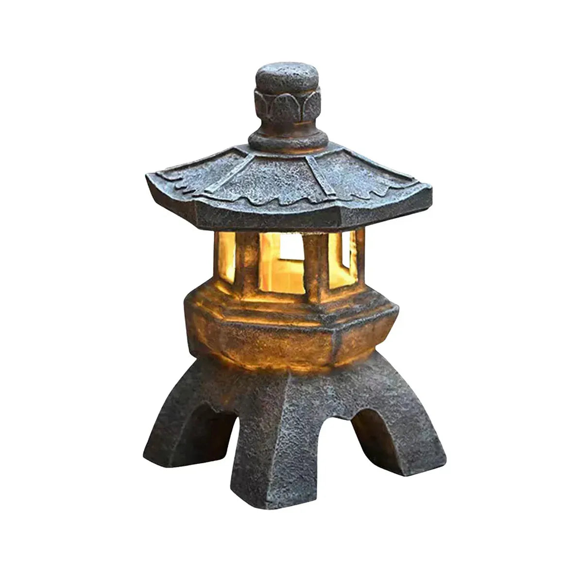 Zen Inspired Solar Pagoda Powered Outdoor Courtyard Decorative Lights Waterproof